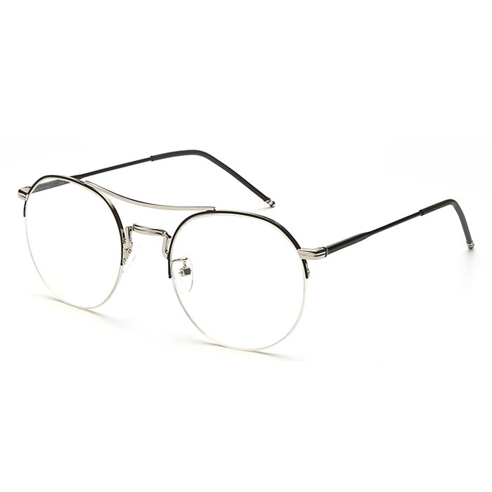 欧杰欧ojo 男女同款金属眼镜 复古圆框半框近视眼镜架