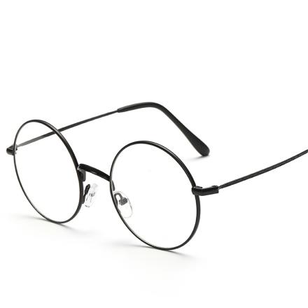 欧杰欧OJO 韩版复古  金属圆框平光镜框架眼镜 黑色框OJO832