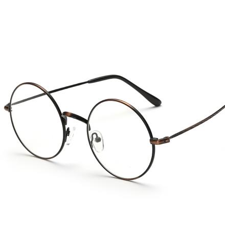 欧杰欧OJO 韩版复古  金属圆框平光镜框架眼镜 古铜色OJO832
