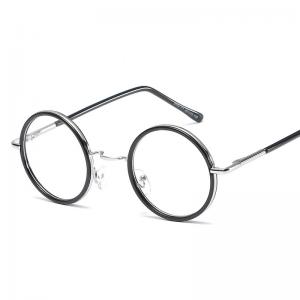 欧杰欧OJO 全框 金属合金 板材 近视光学框架眼镜 亮黑色银OJO8104
