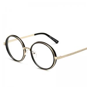 欧杰欧OJO 全框 韩版学生眼镜框架 复古眼镜 亮黑金OJO8123
