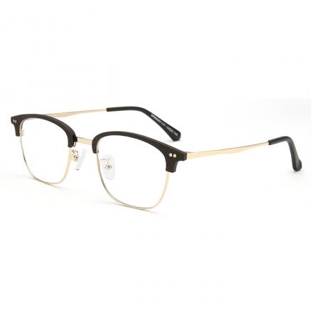 欧杰欧OJO 复古半框眼镜框 超轻TR90男女时尚潮流近视眼镜架 深棕色框