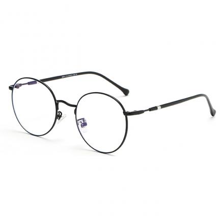 欧杰欧OJO 男女复古眼镜框 圆形文艺韩版潮流近视眼镜架 黑色框