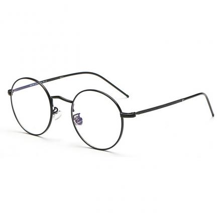 欧杰欧OJO 金属复古小细框眼镜 韩版圆框文艺近视眼镜架 黑色框