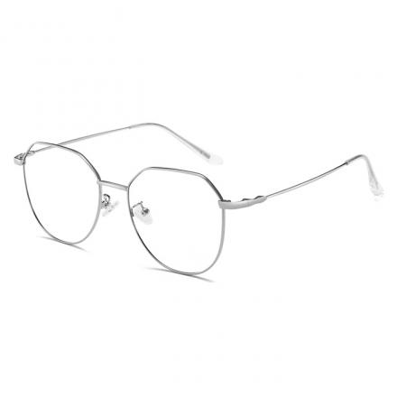 欧杰欧OJO 男女通用复古不规则眼镜框 韩版潮网红多边形眼镜架 银色框