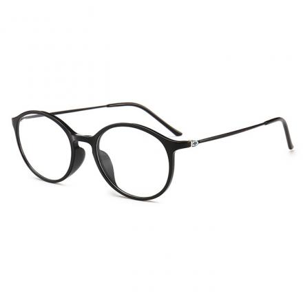 欧杰欧OJO 钨碳塑钢眼镜架 圆形复古时尚潮流近视眼镜架 黑色