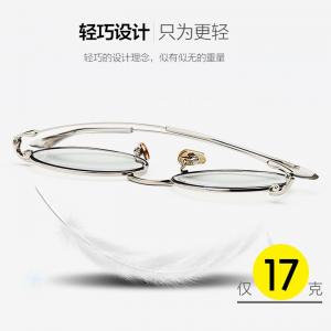 欧杰欧OJO 韩版复古潮流防辐射眼镜 男女同款圆框防蓝光眼镜架 银色框