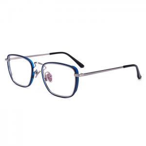 欧杰欧OJO  商务复古 tr90小方形近视光学金属眼镜框 蓝色