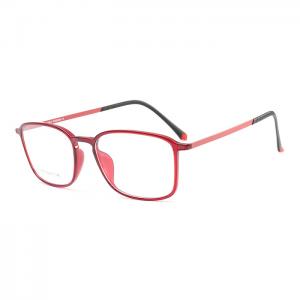 欧杰欧OJO 钨钛塑钢材质 简约 硅胶脚套近视光学眼镜框 红色