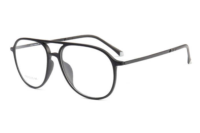 欧杰欧OJO 钨碳塑钢 复古时尚男女款大框近视眼镜框 砂黑色
