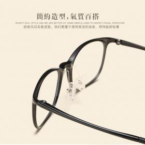 欧杰欧OJO 简约塑钢眼镜框学生记忆眼镜架 男女同款方型近视眼镜 黑色