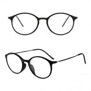 欧杰欧OJO 钨碳塑钢眼镜架 圆形复古时尚潮流近视眼镜架 黑色