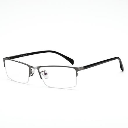 欧杰欧OJO 超轻TR90金属眼镜框 商务半框防蓝光近视眼镜架 枪色