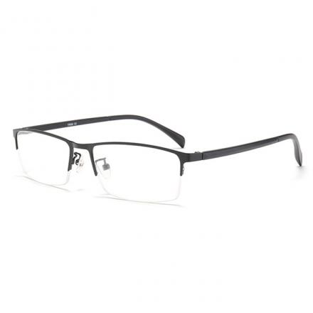 欧杰欧OJO 超轻TR90金属眼镜框 商务半框防蓝光近视眼镜架 黑色