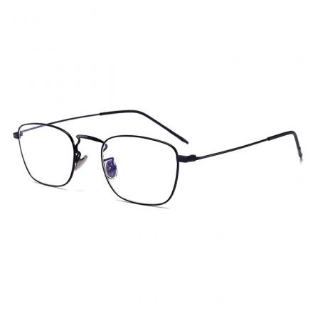 欧杰欧OJO 新款金属细框眼镜 潮流方形时尚文艺复古学院风眼镜架 黑色框