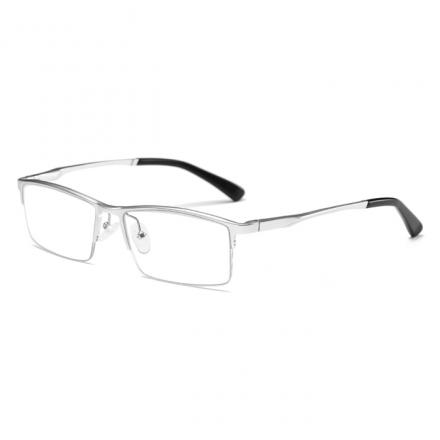 欧杰欧OJO 男士镁铝合金眼镜框 商务防蓝光防辐射近视潮流眼镜架 银色