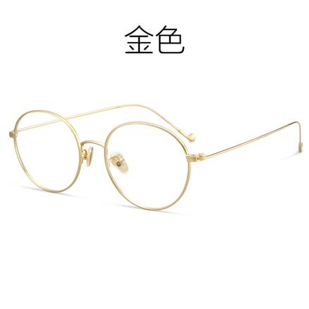 欧杰欧OJO 男女同款复古眼镜 新款金丝金属潮流近视光学眼镜架 金色