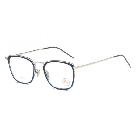 欧杰欧OJO 新款纯钛复古方框眼镜  时尚尼龙圈男女近视眼镜钛架 蓝色