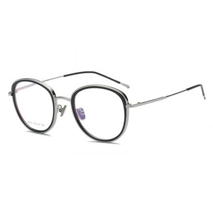 欧杰欧OJO TR90金属学院风眼镜 时尚潮流近视眼镜架 黑枪色
