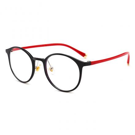 欧杰欧OJO 复古时尚TR90眼镜框 男女士防蓝光近视眼镜架 红色腿