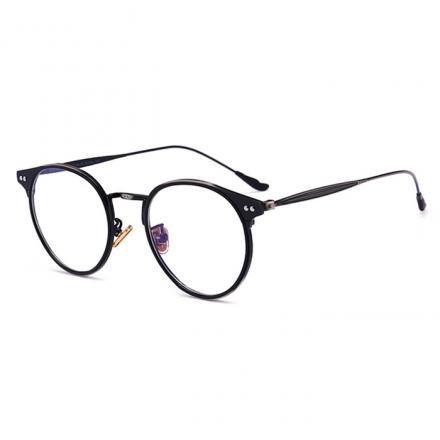 欧杰欧OJO  新款复古眼镜框 金属圆框装潮流近视眼镜架 黑色框