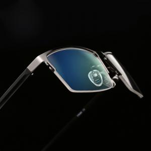 欧杰欧OJO 超轻TR90金属眼镜框 商务半框防蓝光近视眼镜架 枪色