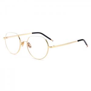 欧杰欧OJO 男女半框吊丝个性眼镜框 金属韩版复古文艺近视眼镜架 金框