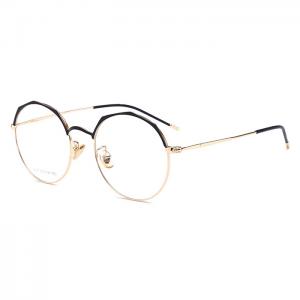 欧杰欧OJO 新款潮流多边形眼镜 个性时尚金属男女近视眼镜架 粉金框