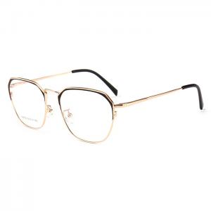 欧杰欧OJO 男女同款金属眼镜  方框商务不锈钢近视光学眼镜架 黑金色