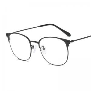 欧杰欧OJO 男士金属眼镜框 复古商务潮流近视光学眼镜架 黑金色