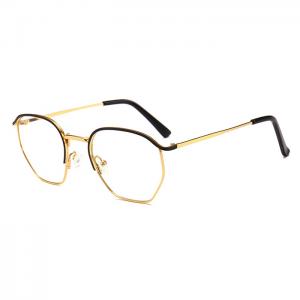 欧杰欧OJO 男女同款韩版金属眼镜  眉毛框不规则近视光学眼镜架 黑金色