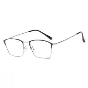 欧杰欧OJO 金属方形眼镜框 复古防蓝光近视潮流眼镜架 黑银框