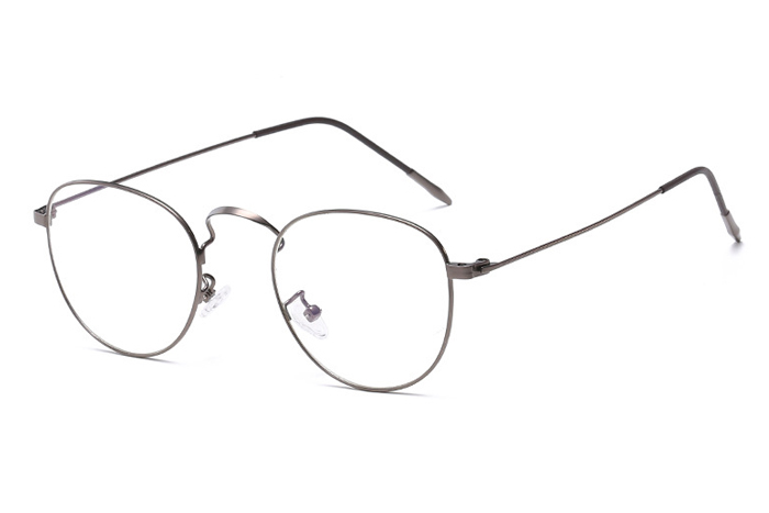 欧杰欧OJO 男女同款超轻细边眼镜 清新文艺复古圆框金属眼镜架 枪框