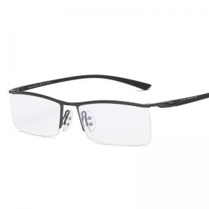 欧杰欧OJO 男女同款商务眼镜 超轻TR090眉线半框防蓝光近视光学眼镜架 银色框