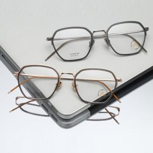欧杰欧OJO 新款多边形纯钛眼镜 男女复古全框文艺近视眼镜钛架 黑色