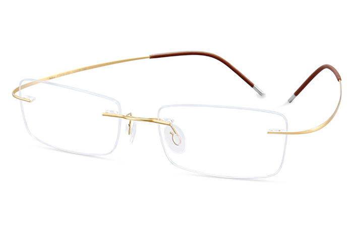 欧杰欧OJO 新款无框纯钛眼镜 男士睿智商务超轻近视眼镜架钛架 金色