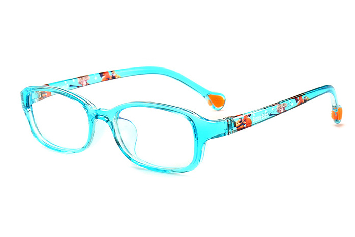 欧杰欧OJO 新款儿童眼镜架 超轻TR90防滑镜腿小学生近视眼镜架 透绿框