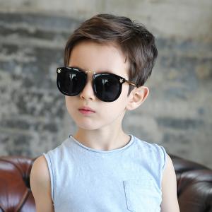 欧杰欧OJO 新款儿童太阳镜 可爱兔子儿童墨镜 中童潮流太阳眼镜 白水银