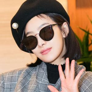 欧杰欧OJO 女款复古韩版墨镜 时尚潮流网红同款个性太阳镜 银色