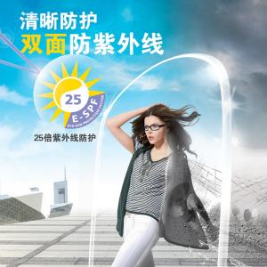 依视路钻晶A3 1.74抗紫外线抗辐射树脂非球面近视眼镜片 两片价