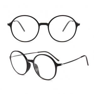欧杰欧OJO 钨碳塑钢 圆形近视眼镜 时尚潮流近视眼镜架 茶色