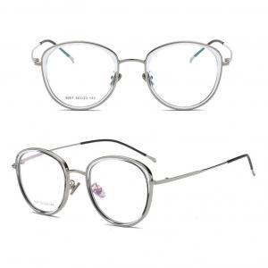 欧杰欧OJO TR90金属学院风眼镜 时尚潮流近视眼镜架 透明灰