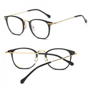 欧杰欧OJO 超轻TR90 方框商务精致纹路边角男女防蓝光眼镜架 透明色