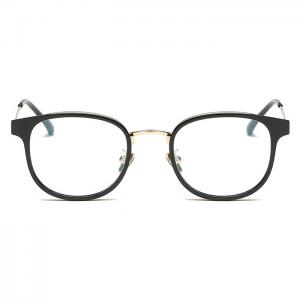 欧杰欧OJO 超轻TR90金属眼镜框 复古男女同款方形近视眼镜架 黑框