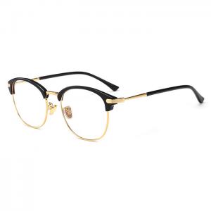 欧杰欧OJO 新款TR90眉毛款眼镜框 时尚潮流超轻男女百搭近视眼镜架 黑金框