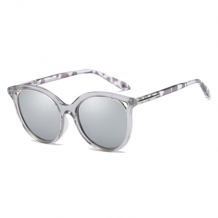 欧杰欧OJO 女款时尚偏光太阳镜 超轻TR90开车驾驶框街墨镜 透灰框水银片