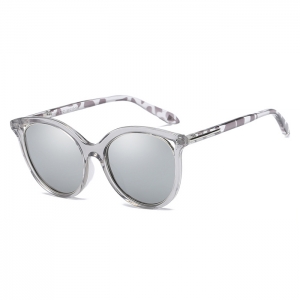 欧杰欧OJO 女款时尚偏光太阳镜 超轻TR90开车驾驶框街墨镜 透灰框水银片