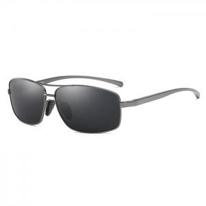 欧杰欧OJO 新款铝镁合金偏光太阳镜  男士运动骑行驾驶眼镜 黑框黑灰片