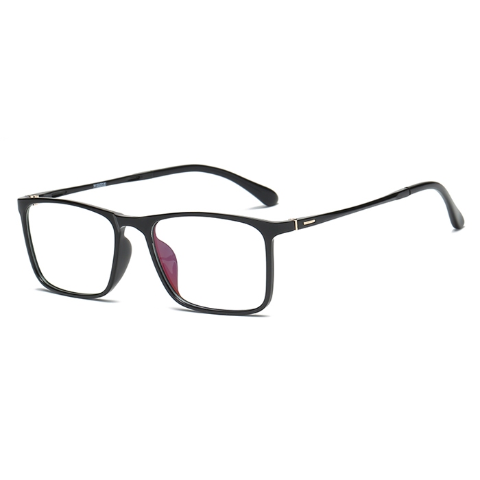 欧杰欧OJO 男女同款方形近视眼镜 超轻细边商务舒适全框复古眼镜框 黑色框
