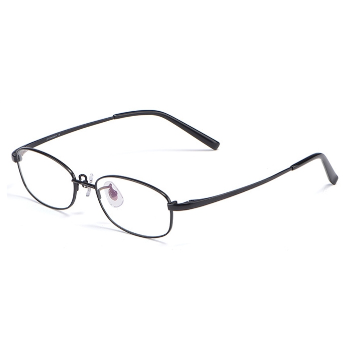 欧杰欧OJO 超轻纯钛眼镜架 新款小框高度男女近视眼镜框 黑色